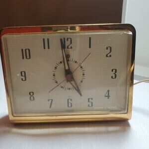 General Electric Telechron 7H237 Vintage Alarm Clock – 1950s MCM